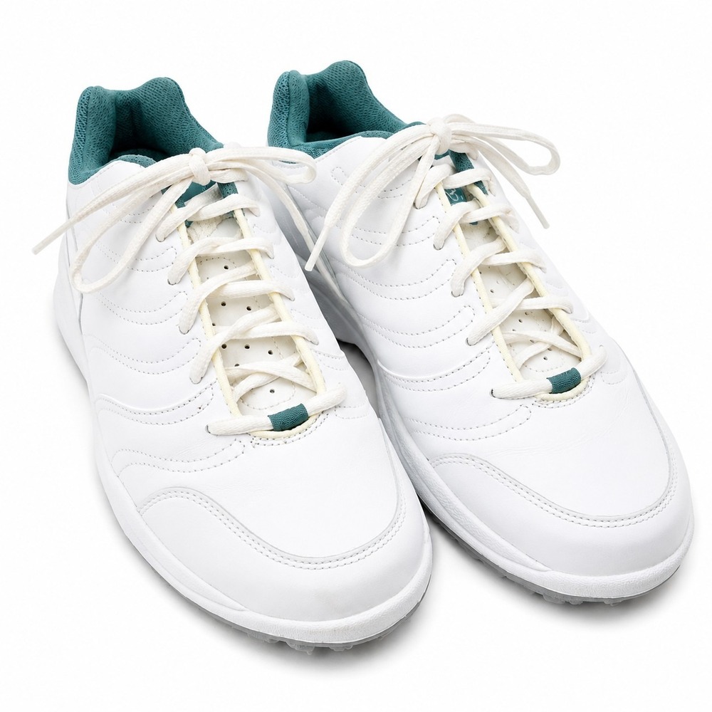 NIKE Air Golf Cleats Womens Sz 9 White Green Classic Low-Top Lace-Up NEW/no box